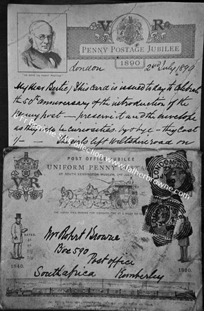 COPY NEGS LETTER FATHERS COMMEMORATING 50TH PENNY POST 2 7 1890